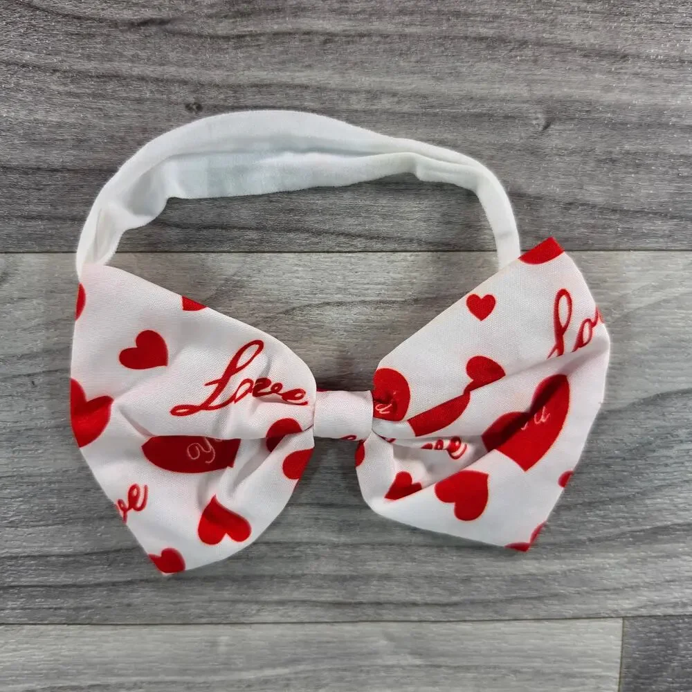 My 1st Valentine's Day Outfit Set Red White Hearts Shoes Bow 3-6M 5 Pc